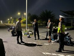 Cegah Balap Liar dan Begal, Polsek Kediri Perketat Keamanan Lewat Patroli Blue Light Malam Hari