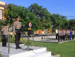 Kapolres Lombok Utara Pimpin Upacara Pelantikan Kasat Lantas Baru