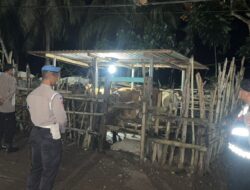 Antisipasi Kejahatan di Jam Rawan, Polsek Sekotong Patroli Dialogis hingga ke Kandang Komunal Warga