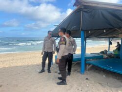 Masyarakat Menikmati Indahnya Pantai Wane,Polsek Monta Polres Bima Kabupaten Sigap Memberikan Rasa Aman dan Nyaman