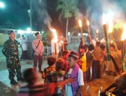 Bhabinkamtibmas Polsek Woha, Laksanakan Pengamanan Takbir Keliling Menyambut Idhul Adha 1447 Tingkat Desa Samili