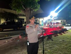 Menekan Terjadinya Potensi Guankamtibmas di Wilayah Hukumnya Polres Bima Kabupaten Terjunkan 100 Personel Gelar Patroli Rinjani Presisi