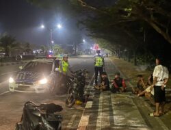 Antisipasi Balap Liar, Polres Lombok Barat Gelar Patroli Malam
