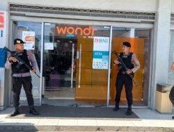 SAT SAMAPTA POLRES LOMBOK UTARA LAKSANAKAN PENGAMANAN OBJEK VITAL DI BNI UNIT TANJUNG