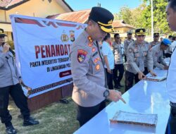 Polres Bima Tegaskan Komitmen Berantas Narkoba, Seluruh Personel dan ASN Teken Pakta Integritas