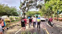 Cuaca Ekstrem, Satlantas Polres Lombok Barat Patroli