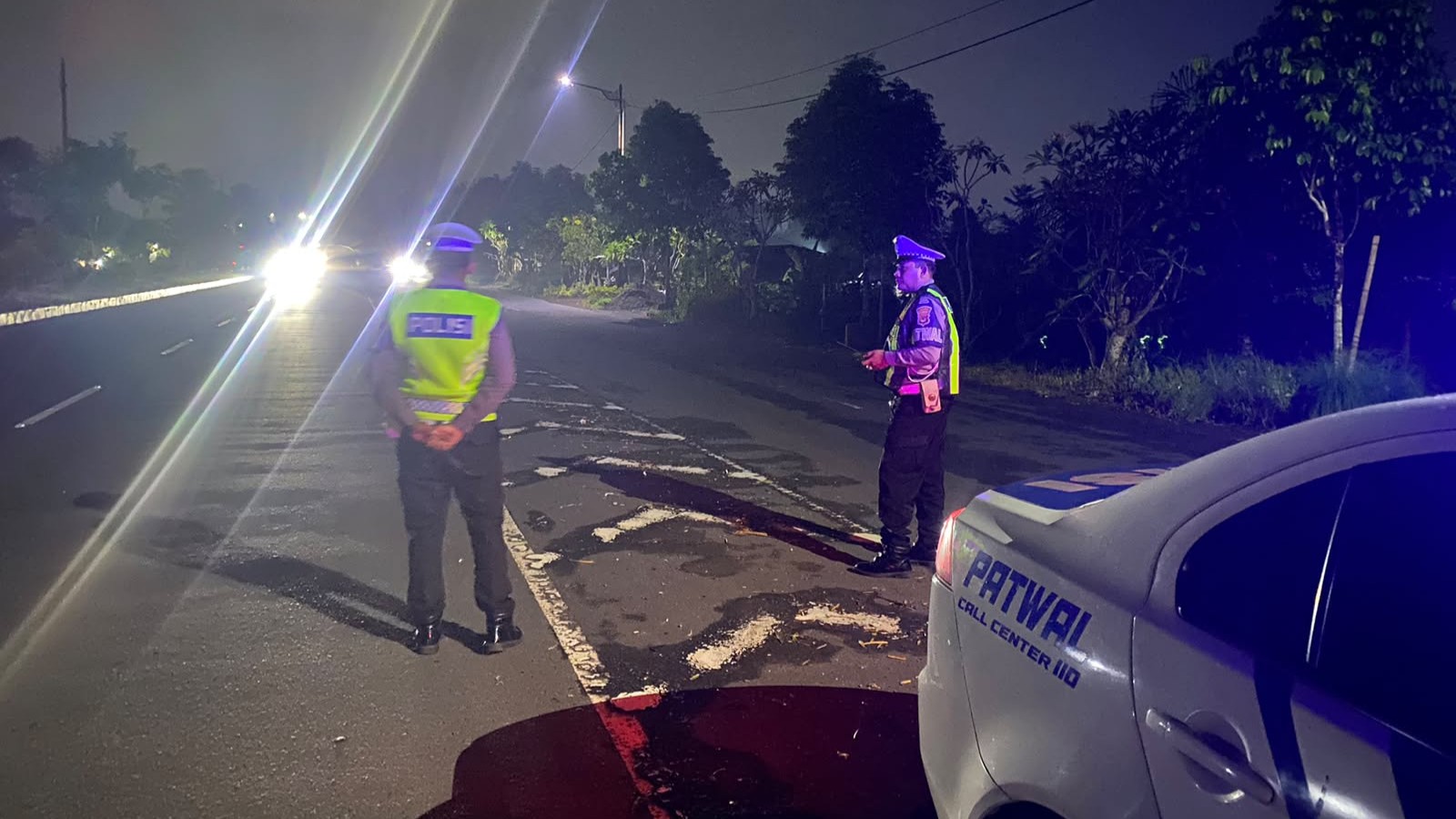 Aksi Satlantas Polres Lombok Barat Patroli Bypass BIL 2