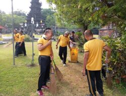 Sambut Hari Bhayangkara tahun 2026, Polda NTB Gelar Kurve di Pure Jagat Natha Mayura