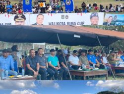 Kapolres Bima Kabupaten di Wakili Wakapolres Hadiri Turnamen Sepak bola Piala Wali Kota