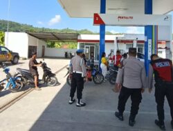 Amankan Stok BBM, Polsek Sekotong Pantau SPBU Empol dan Sayong