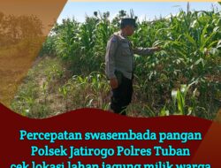 Dukung Astacita, Polsek Jatirogo Polres Tuban Pantau Langsung Lahan Jagung Warga Desa Sidomulyo