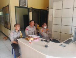 Jajaran Polsek Pemenang Ikuti Zoom Meeting Arahan Kapolda NTB