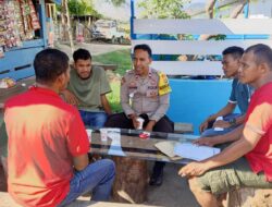 Ngopi Bareng Warga Binaan, Bhabinkamtibmas Polsek Bolo Sampaikan Himbauan Kamtibma