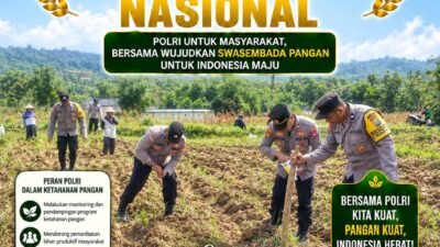 DALAM RANGKA MENDUKUNG KETAHANAN PANGAN DAN ASTACITA PRESIDEN RI, ANGGOTA POLSEK PARENGAN POLRESTA TUBAN MENANAM JAGUNG DI LAHAN MILIK PETANI DI DESA SUKOREJO KECAMATAN PARENGAN.